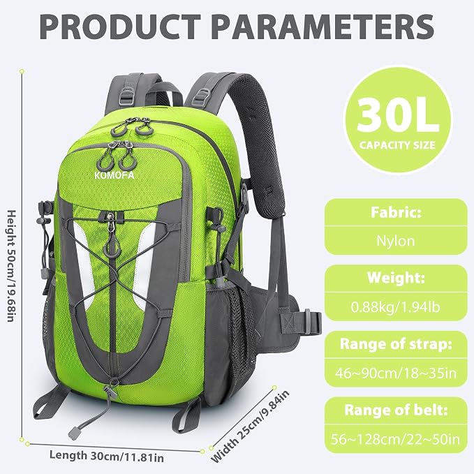 Hiking Backpack 30L Lightweight Travel Daypack Small Day Pack - Image 2