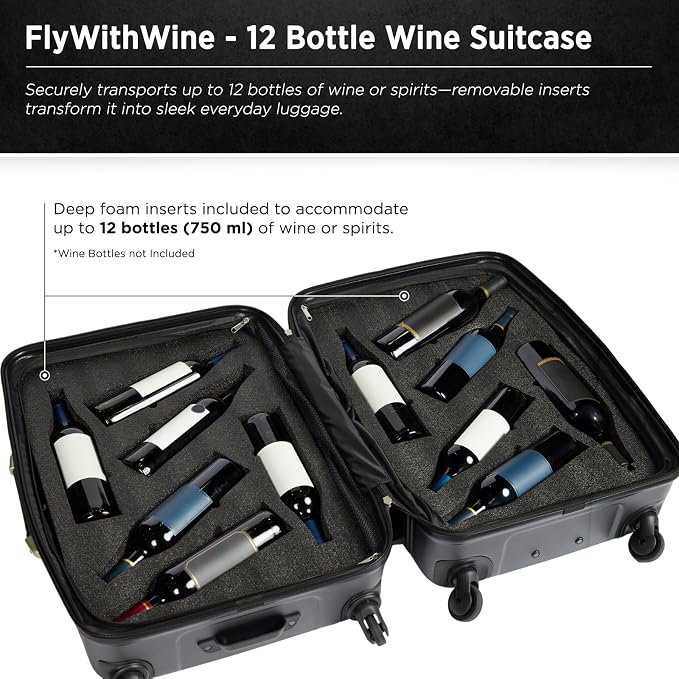 FlyWithWine® by VinGardeValise 12-Bottle Hard Shell Wine Suitcase - Image 2
