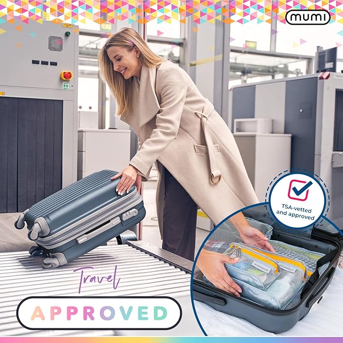 MUMI Travel Toiletry Bag Set of 3 – Clear TSA Approved Toiletry Bags - Image 4