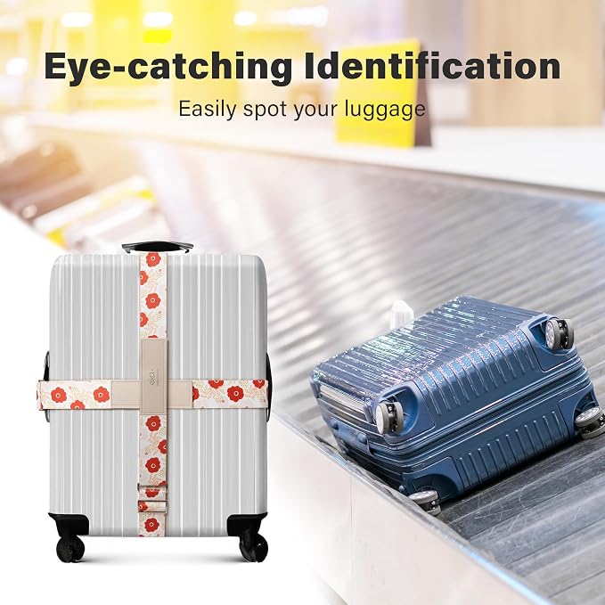 Luggage Straps for Suitcases, Adjustable Luggage Elastic Belt, Travel - Image 2