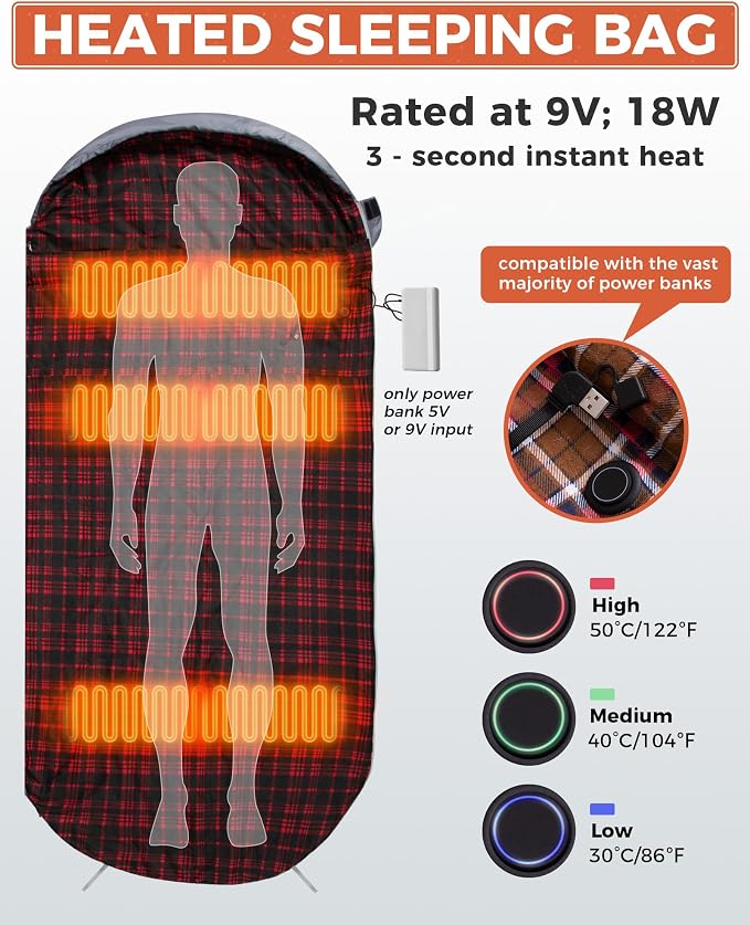 KingCamp Sleeping Bag for Adults, Cold Weather & Warm Extra Wide Big & Tall XL - Image 2