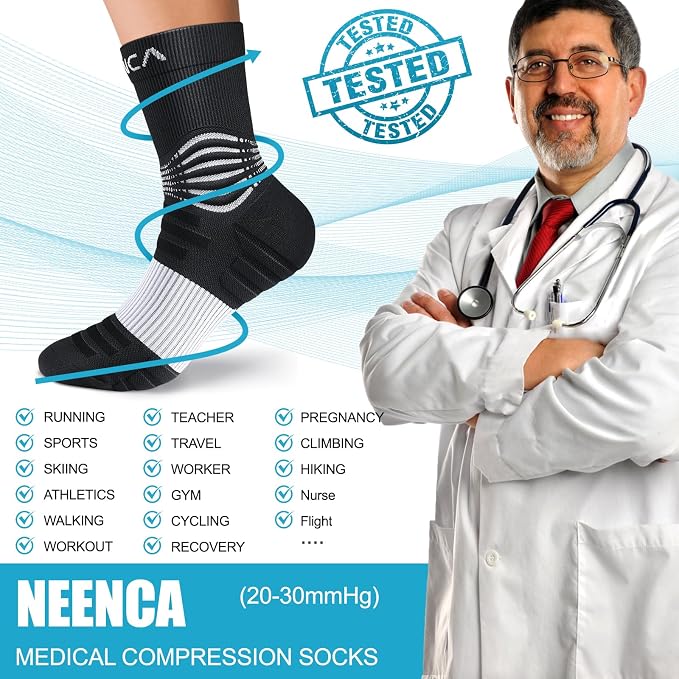 NEENCA Medical Compression Socks—2 Pairs, Ankle Socks - Image 7