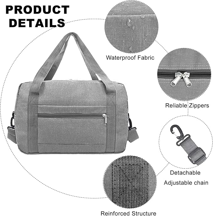 Foldable Carry on Luggage Bag 22x14x9 Personal Item Bag - Image 4