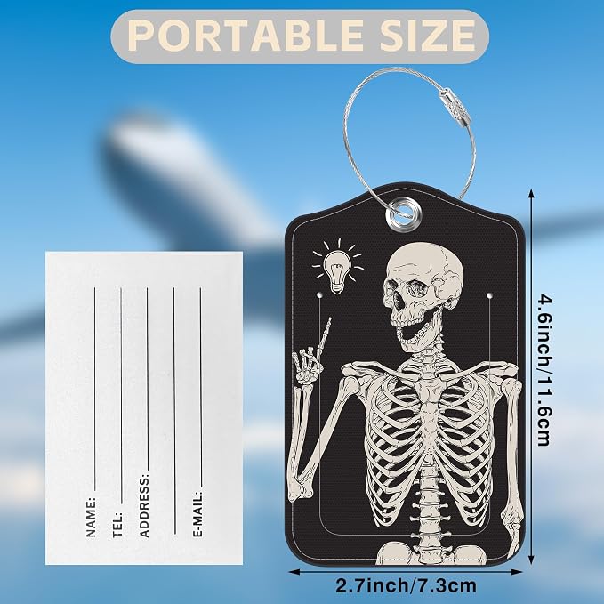 2 Pcs Human Skeleton Luggage Tags - Image 2