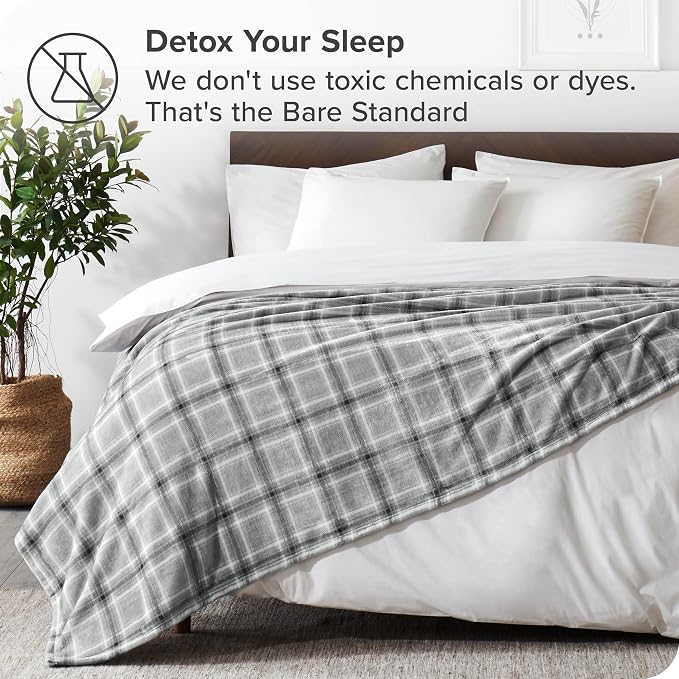 Bare Home Textured Fleece Blanket - Image 4