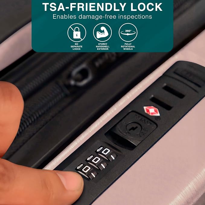 28 Inch Luggage with Spinner Wheels, Hard Shell Suitcase with TSA Locks - Image 5
