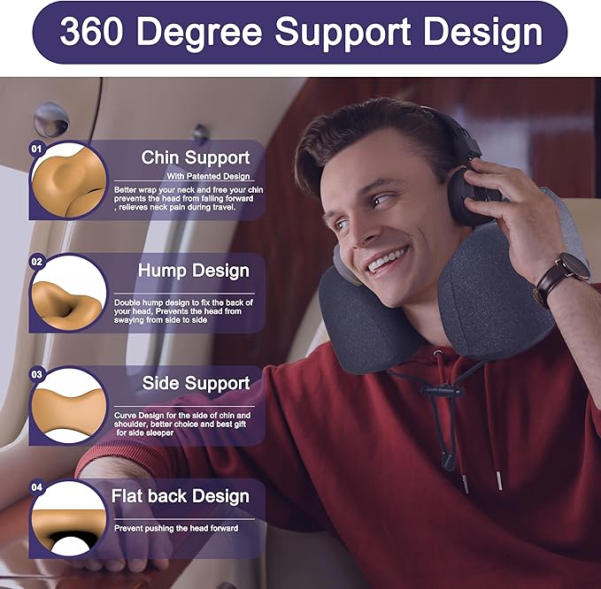 napfun Travel Pillow, Travel Accessories & Travel Essentials - Image 3