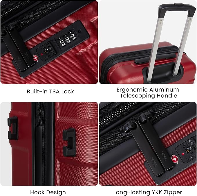Hardside Carry On Luggage 22x14x9 Airline Approved - Image 6