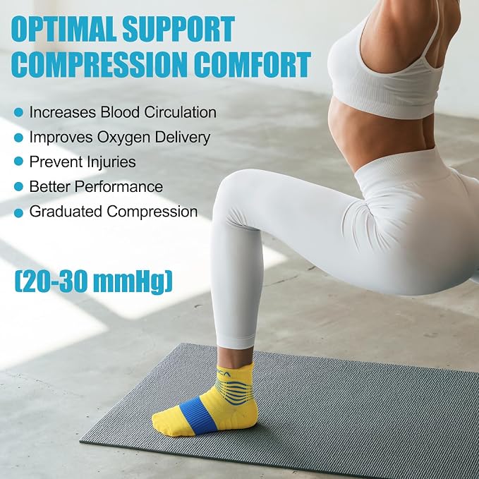 NEENCA Professional Compression Socks, Medical Athletic Ankle Socks - Image 5