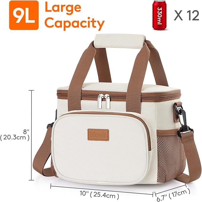 Lifewit Medium Lunch Bag Insulated Lunch Box Soft Cooler Cooling Tote - Image 3