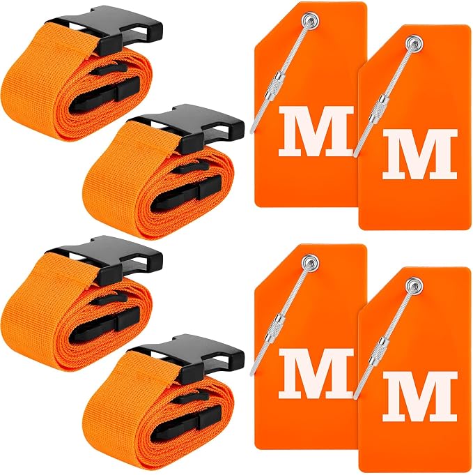 Weewooday 8 Pcs Luggage Straps Suitcase Tags Set by Weewooday