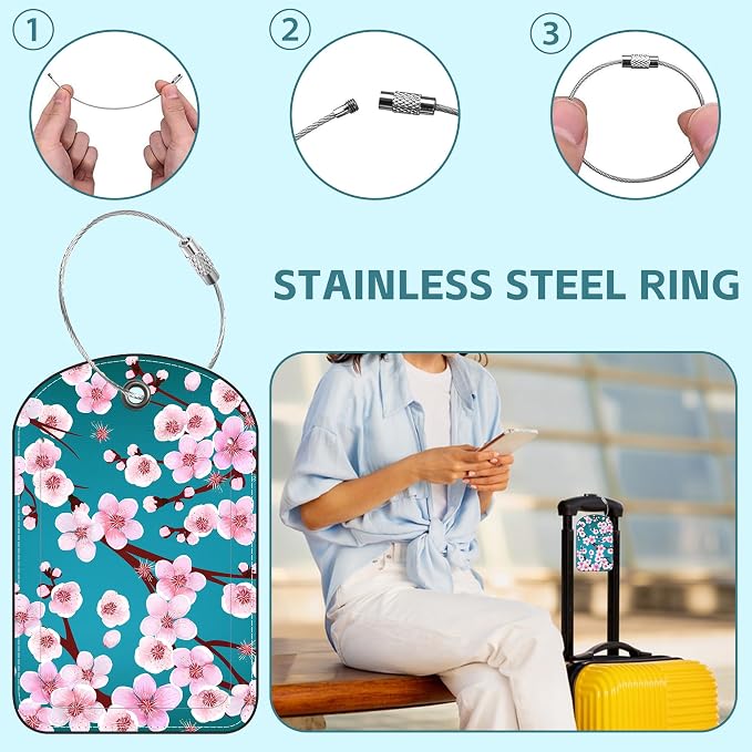 Blossoming Almond Tree Luggage Tag - Image 3
