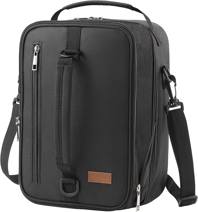 Expandable Lunch Bag for Men, Insulated Lunch Box, Portable Large Cooler Bag by NEWVOME
