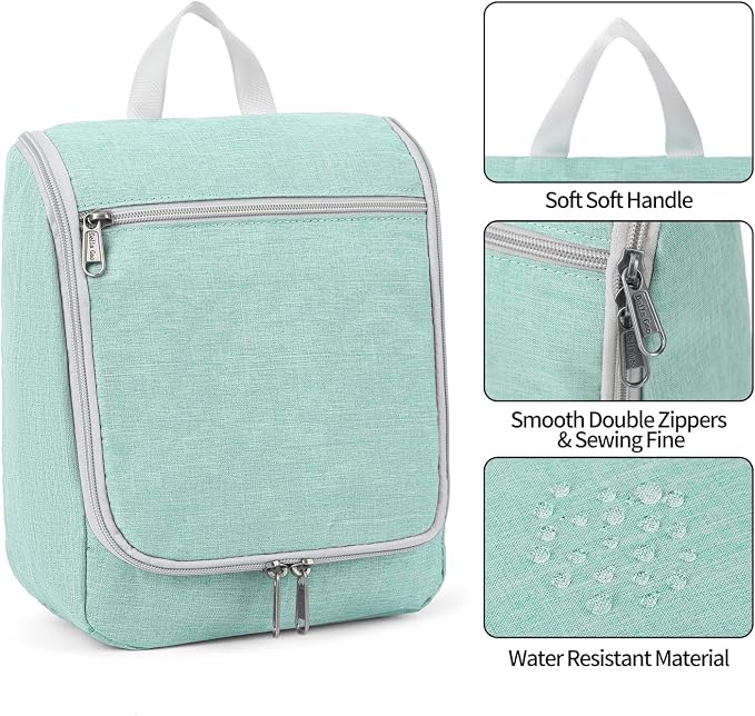 Della Gao Hanging Toiletry Bag for Men and Women, Portable Travel Makeup Bag - Image 5
