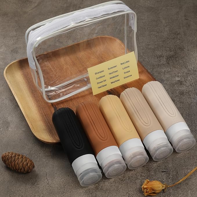 Travel Bottles for Toiletries, 5 Pack TSA Approved Travel Size Containers - Image 7