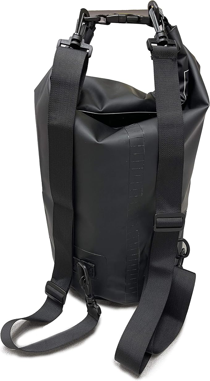 EliteShield Waterproof Dry Bag backpack Roll Top Closure Rafting Boating Black - Image 2