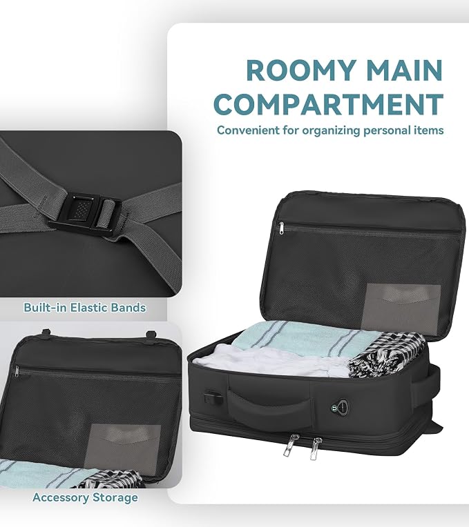 Travel Backpack, 50L Expandable Extra Large Laptop Backpack, Carry On Backpack - Image 7