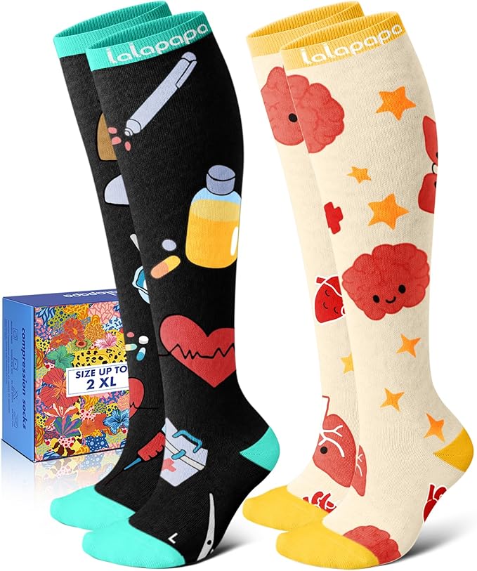 Thick Soft Cotton Compression Socks by Lalapapa