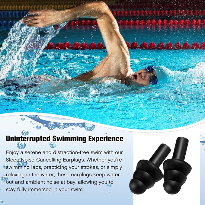 TrelaCo 200 Pairs Silicone Ear Plugs Soft Reusable Waterproof Ear Plugs - Image 5