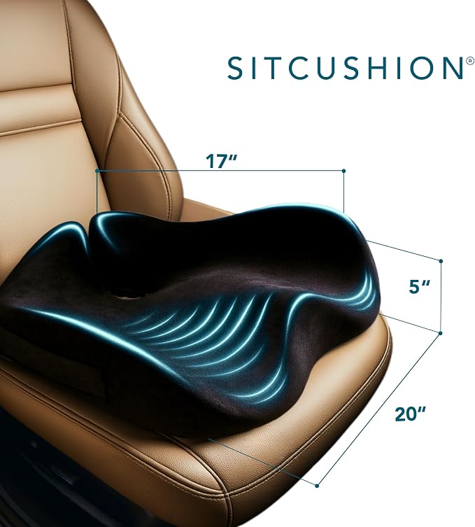 Car Seat Cushion for Driving — Orthopedic Memory Foam Car Seat Pad for Sciatica - Image 4