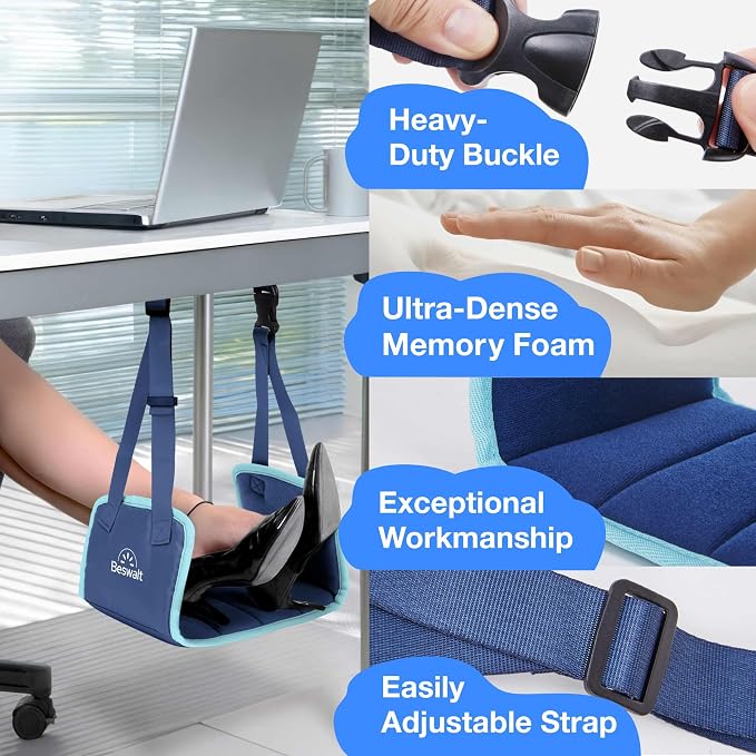 Portable Airplane Foot Hammock for Plane Travel - Image 5