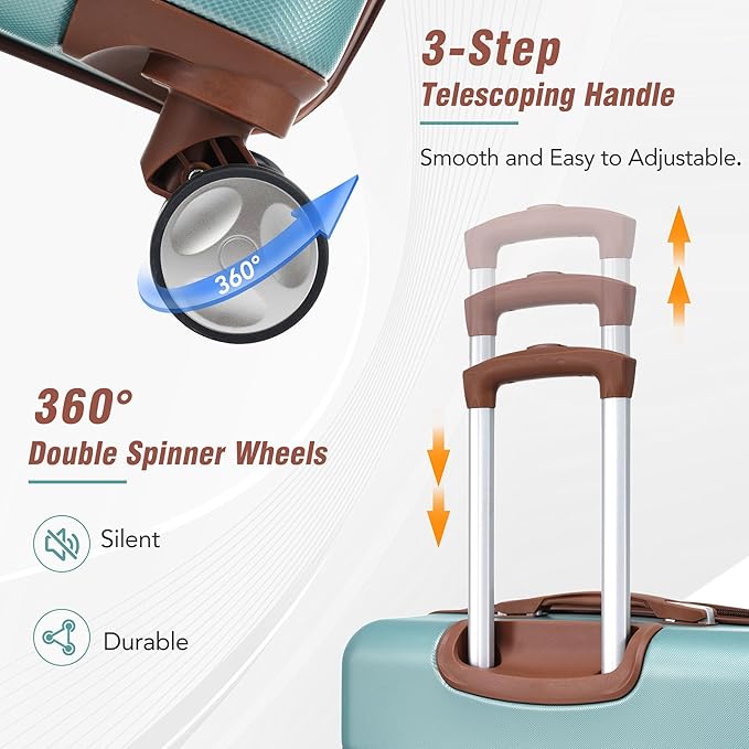 Merax Luggage Set 2 Piece Suitcase Set - Image 4
