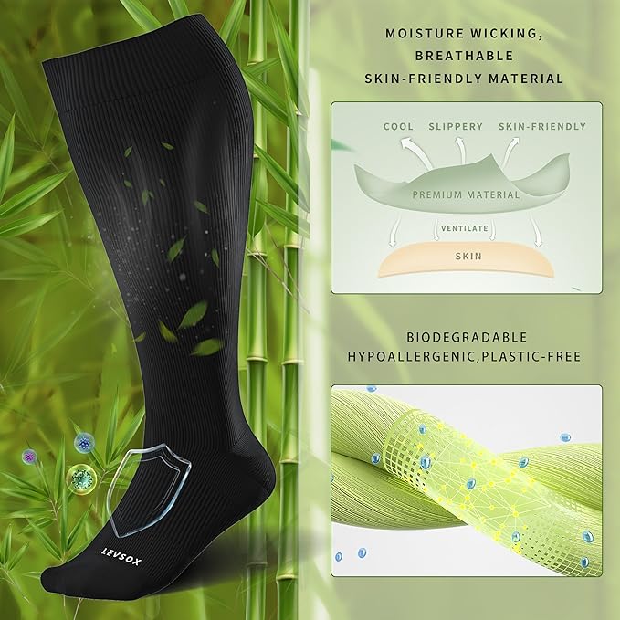LEVSOX Wide Calf Compression Socks - Image 2