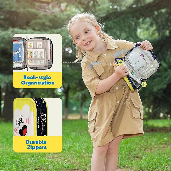 Stbernard Small First Aid Kit for Kids and Adults, 6.3x4.33x1.97in - Image 3