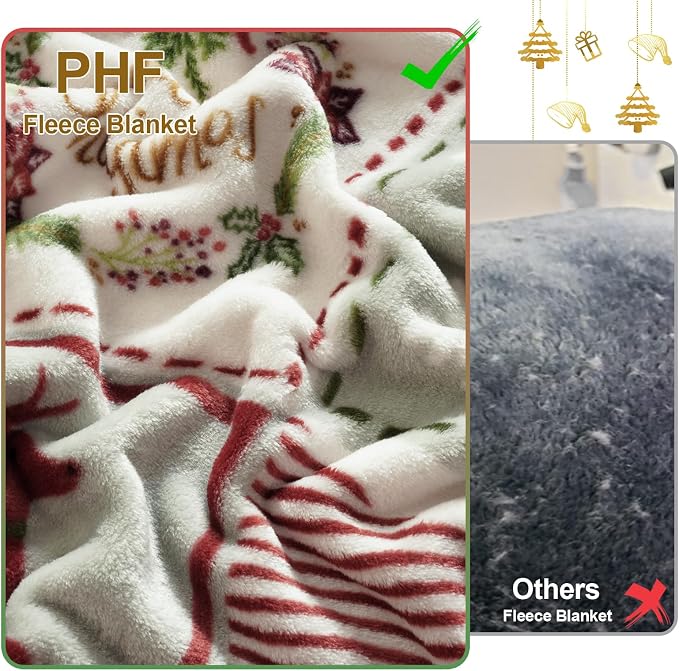 PHF Printed Fleece Blanket Queen Size, No Shed No Pilling Ultra Soft Plush Cozy - Image 4