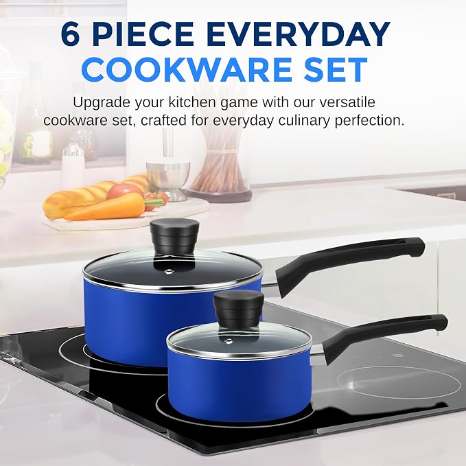 SereneLife Kitchenware Pots & Pans Basic Kitchen Cookware, Heat Resistant - Image 2