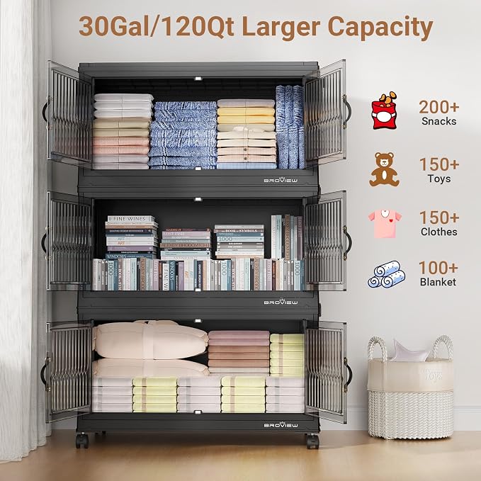BROVIEW 480Qt Stackable Storage Bins - Image 4