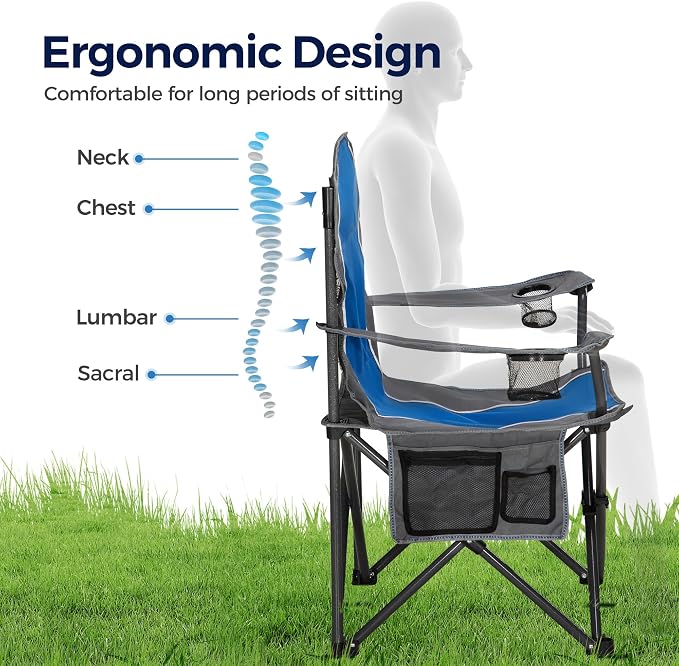 ALPHA CAMP Oversized Camping Folding Chair - Image 3