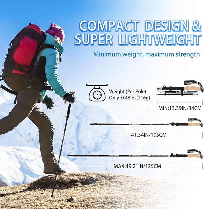 Overmont 7075 Aluminum Trekking Poles - Image 5