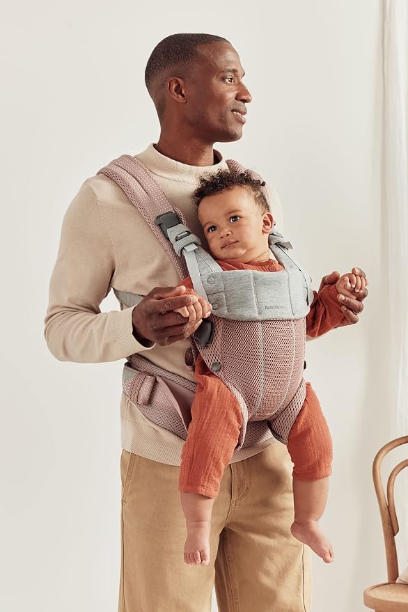 BabyBjörn Baby Carrier Harmony, Dusty Pink, 3D Mesh | 3-in-1 Ergonomic Baby - Image 4