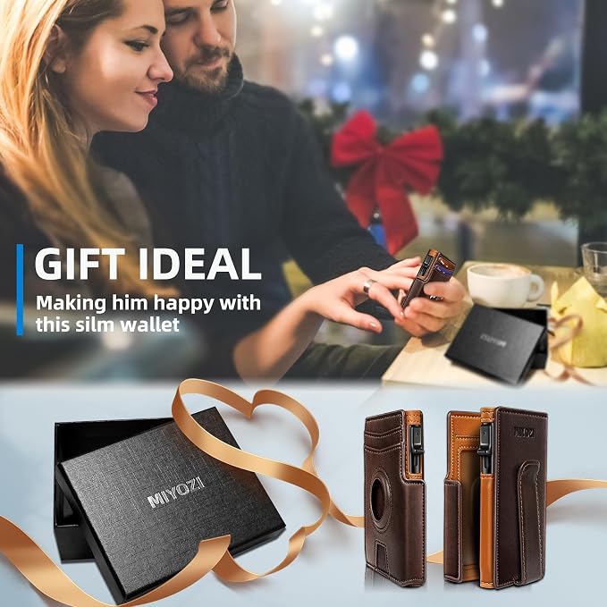 Airtag Wallet for Men, with Money Clip 10 Cards Metal Case Smart Slim Pop Up - Image 7