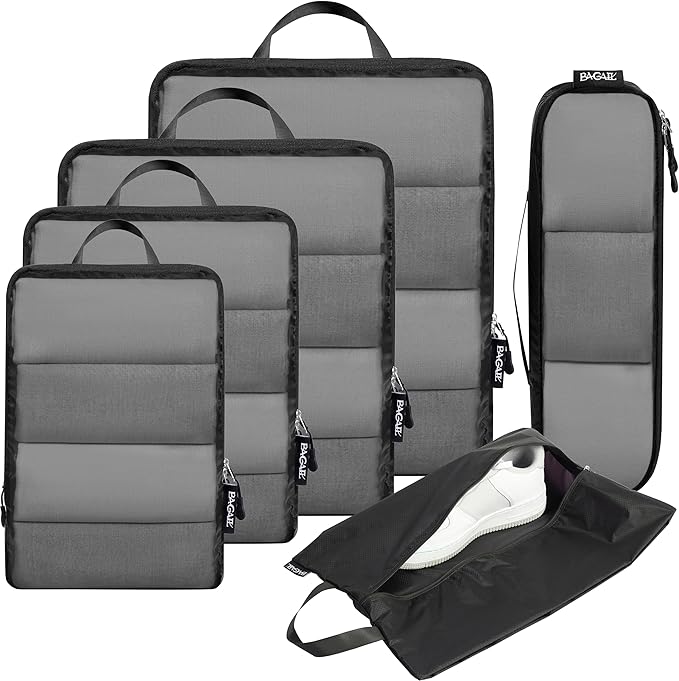 BAGAIL 6 Set Ultralight Compression Packing Cubes Packing Organizer by BAGAIL