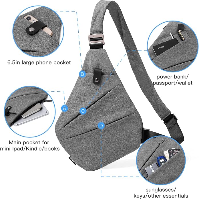 weiatas Sling Bag Chest Shoulder Backpack Crossbody Bags - Image 2