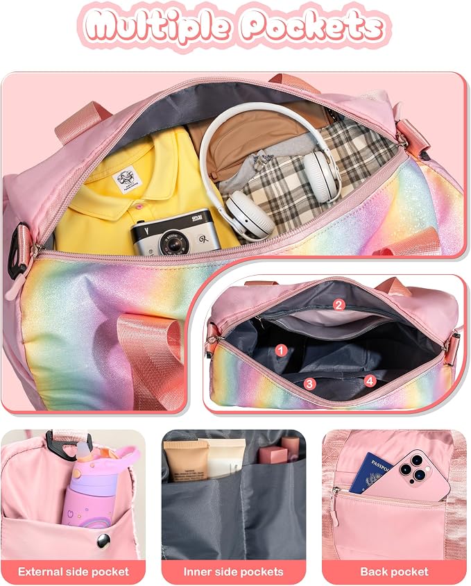 Gifts for 3 4 5 6 7 8 9 Year Old Girls-Girl Gym Bag - Image 5
