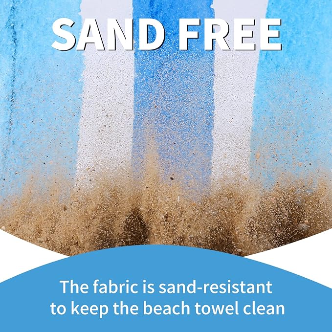 2 Pack Lightweight Thin Beach Towel Oversized 71"x32" Big Extra Large - Image 5