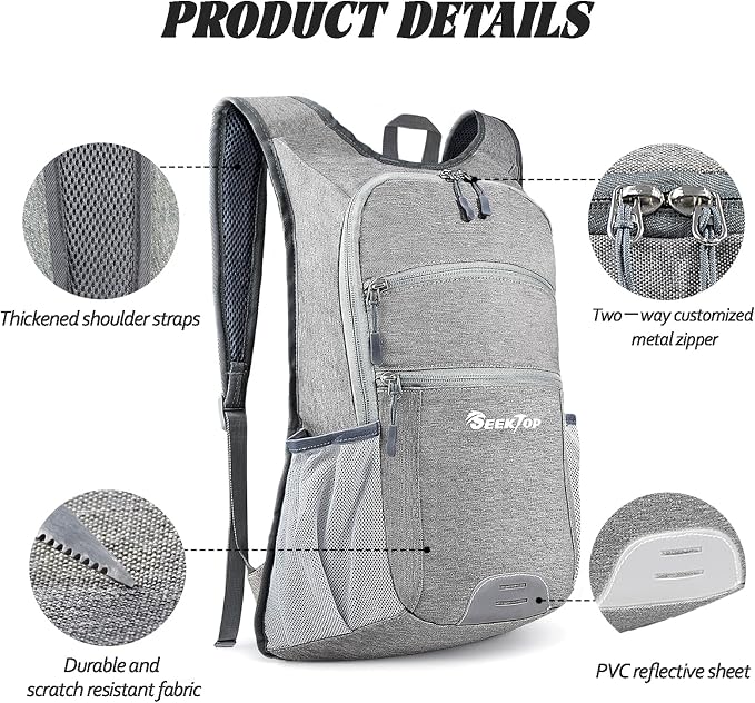Seektop 20L Hiking Backpack Ultra Lightweight Waterproof Travel Backpack - Image 3