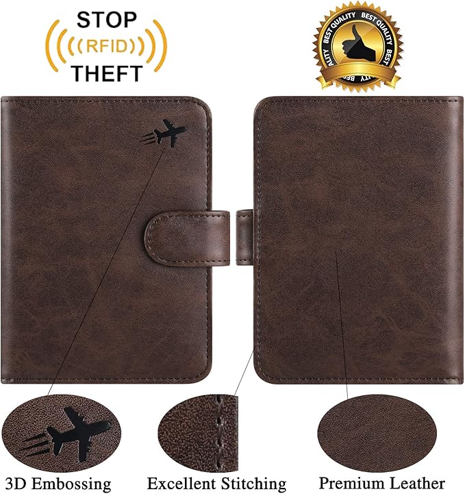 Passport Holder Cover Wallet RFID Blocking Leather Card Case Travel Accessories - Image 4