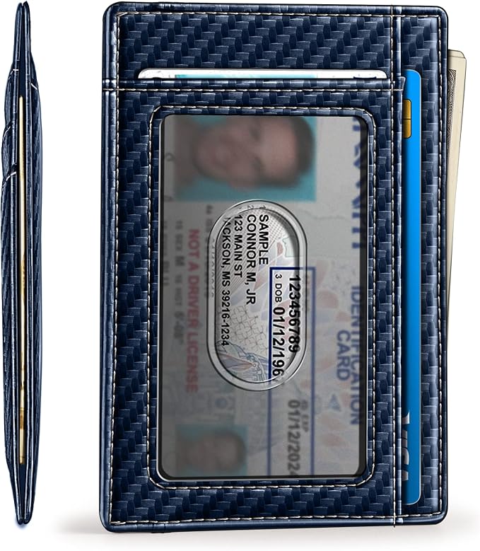 BULLIANT Slim Wallet, Skinny Minimal Thin Front Pocket Wallet Card Holder - Image 2