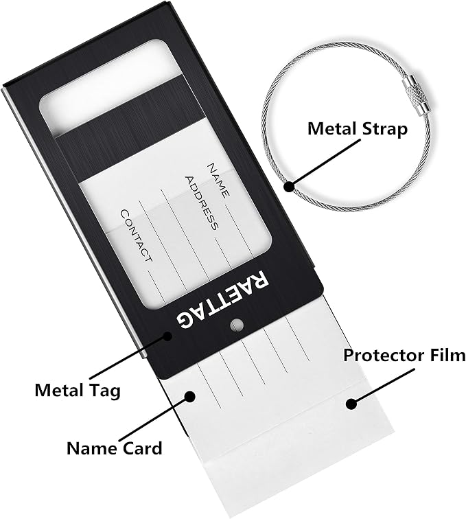 Luggage Tags Metal Suitcase Tags Travel Bag ID Identifier Luggage Tag - Image 4