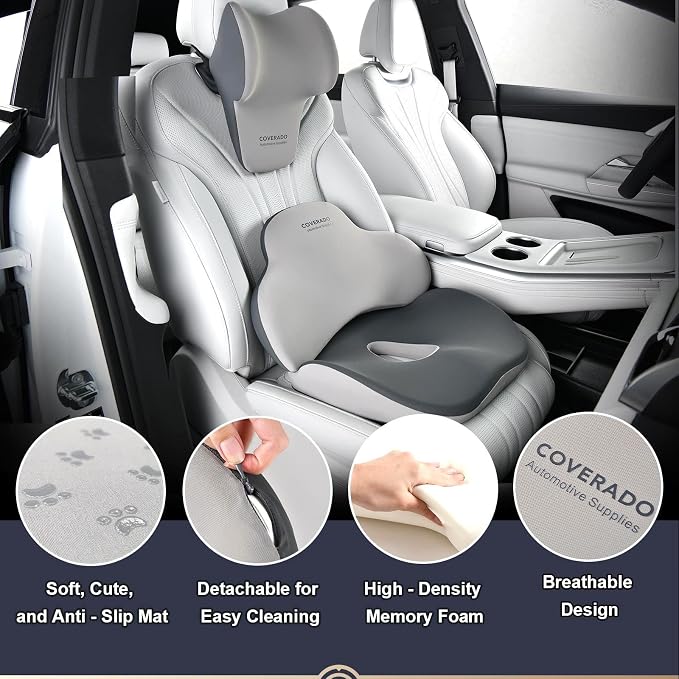 Coverado Car Seat Cushion and Lumbar Support - Image 5
