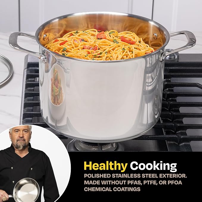 Guy Fieri's Flavortown 8-Quart Stainless Steel Stock Pot - Image 3