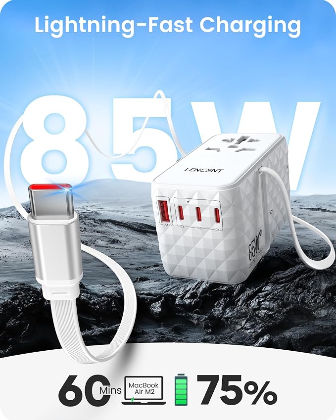 LENCENT 85W Universal Travel Power Adapter - Image 4