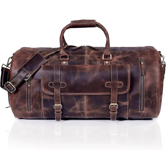 24 Inch Genuine Leather Duffle Bag by cuero