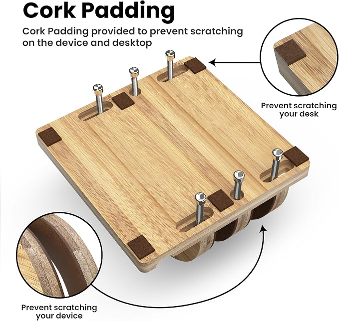 Kothar Premium Wood Vertical Laptop Stand - Image 8