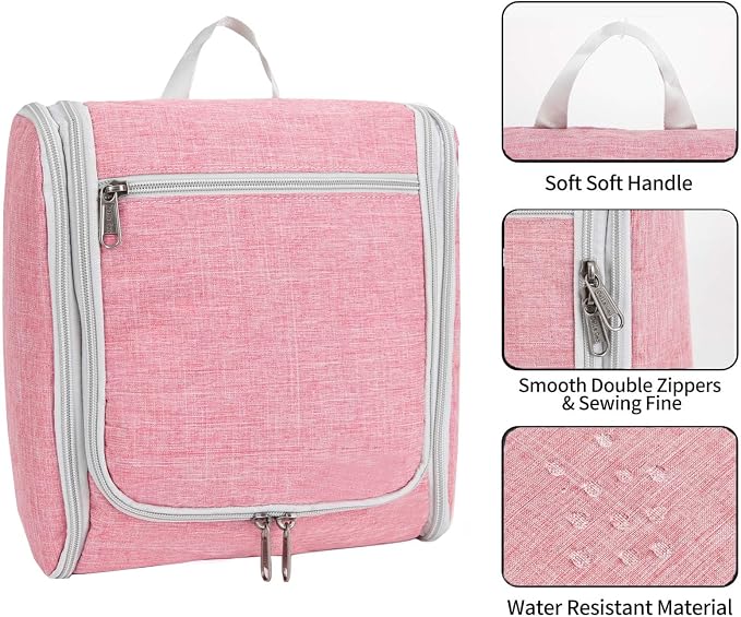 Della Gao Big Capacity Portable Travel Hanging Toiletry Bag Men and Women - Image 4