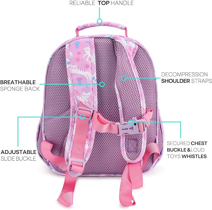 mibasies Toddler Backpack for Girls 2-4: Cute Kids Backpacks for Girls - Image 2